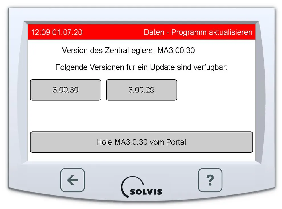 SolvisControl 3 Heizungsregelung